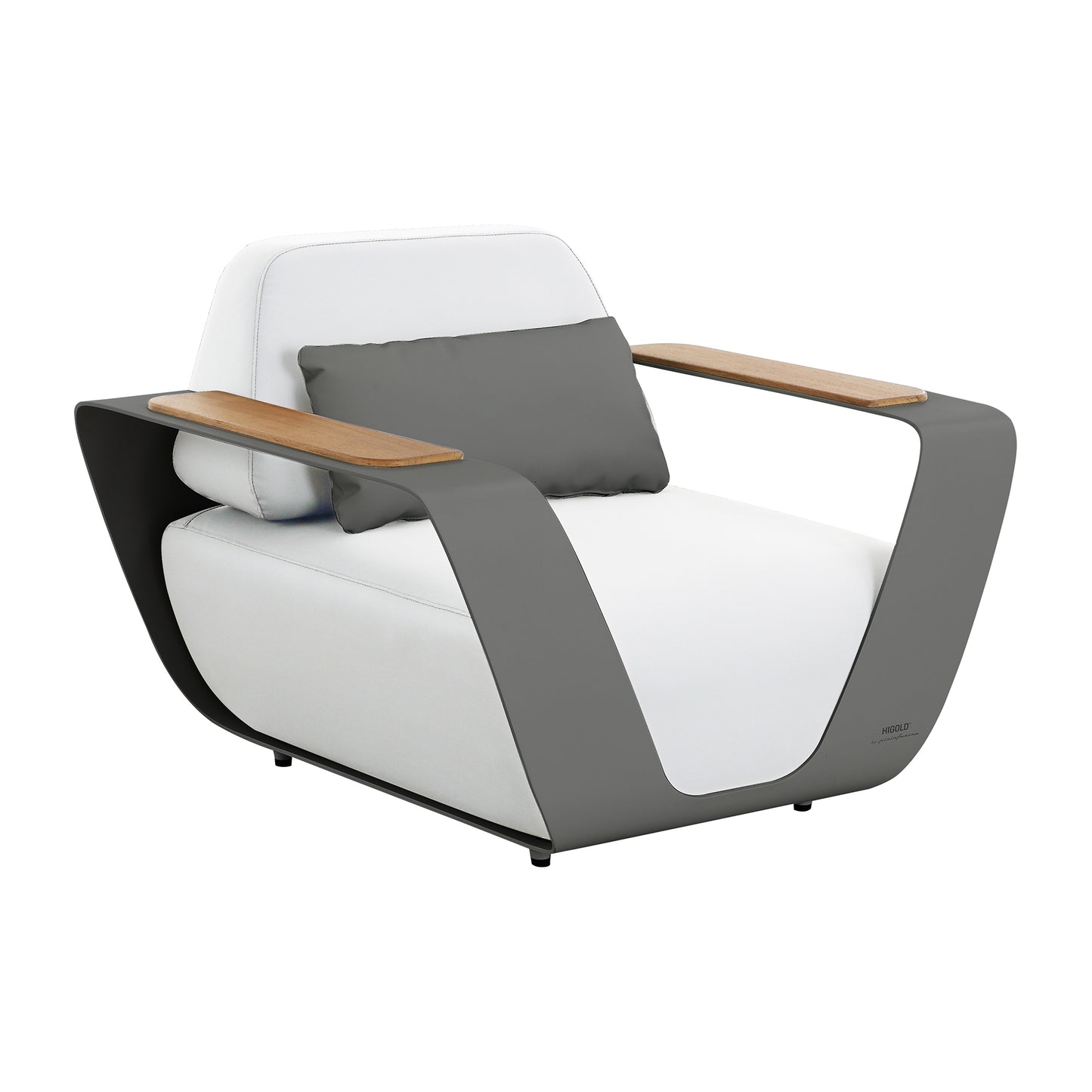 HIGOLD ONDA LOUNGE SUNBRELLA White/Dark Grey Quick dry foam