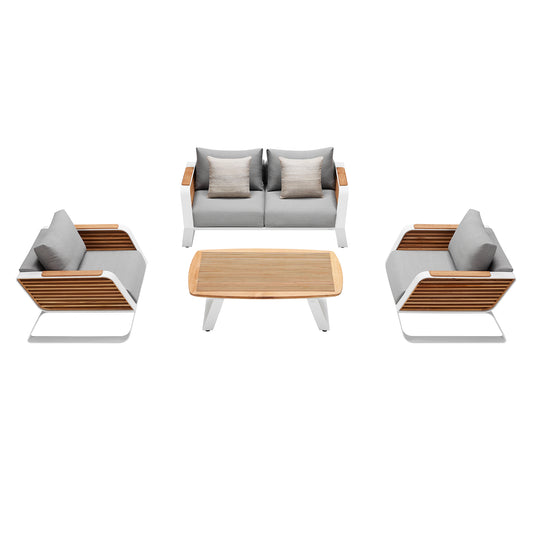 HIGOLD WING LOUNGE White Grey 4 Preson Upgrade