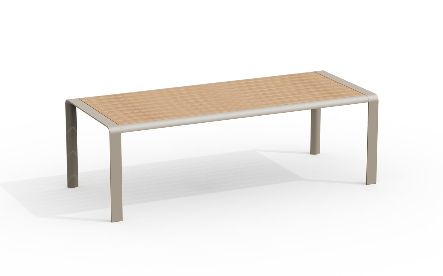 NOTTINGHAM DINING Brushed Teak Wood for 8 people