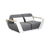 HIGOLD ONDA LOUNGE SUNBRELLA White/Dark Grey Quick dry foam