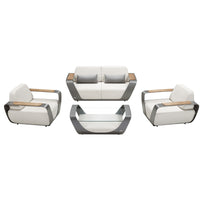 HIGOLD ONDA LOUNGE SUNBRELLA Grey/White Quick dry foam