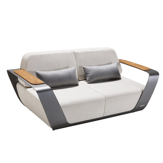 HIGOLD ONDA LOUNGE SUNBRELLA Grey/White Quick dry foam