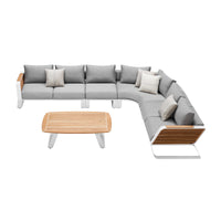 HIGOLD WING CORNER LOUNGE Grey-White