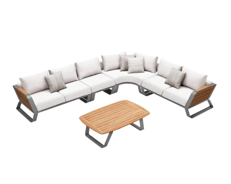 HIGOLD WING CORNER LOUNGE White-Grey