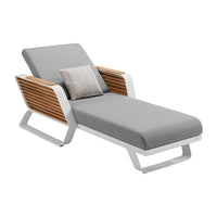 HIGOLD WING SUNLOUNGER SET White/Grey